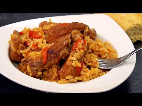 Arroz con costillas casero