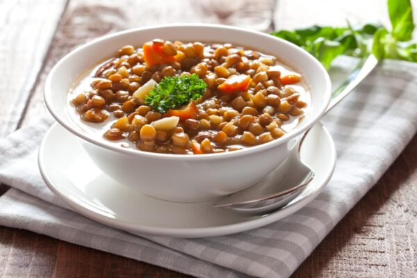 Lentejas con verduras casera