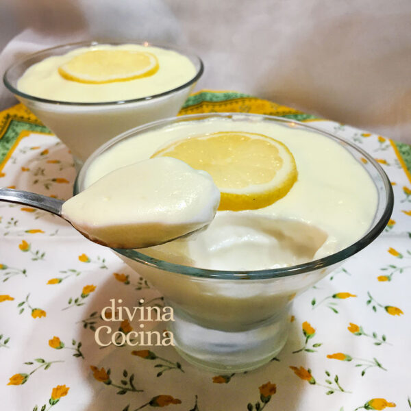 Mousse de limón fácil y rápida sin huevo
