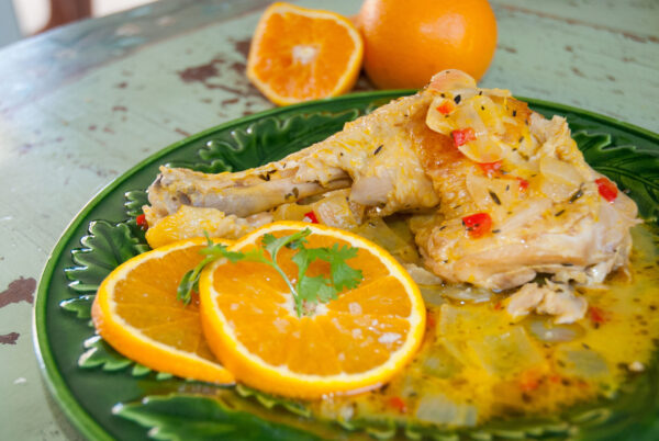 Pollo a la naranja casero
