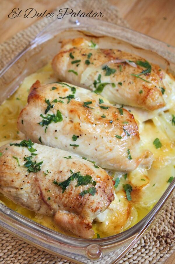 Rollitos de pollo rellenos de jamón y queso