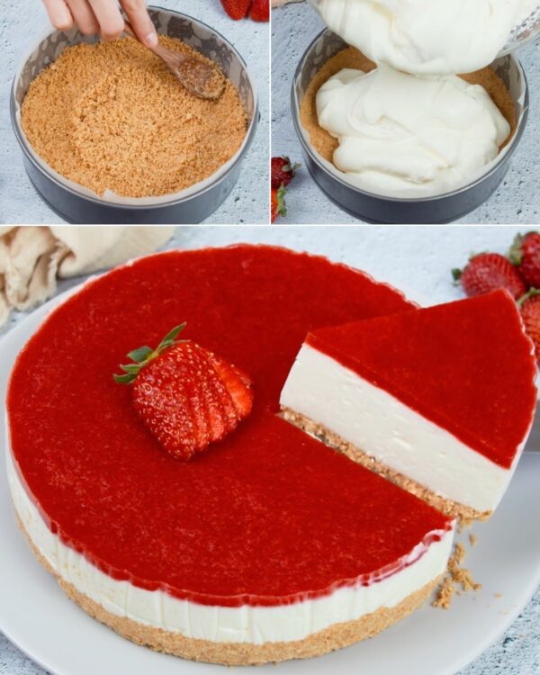 Pastel de queso con fresas: fresco y delicioso, el postre perfecto para una cena especial!
