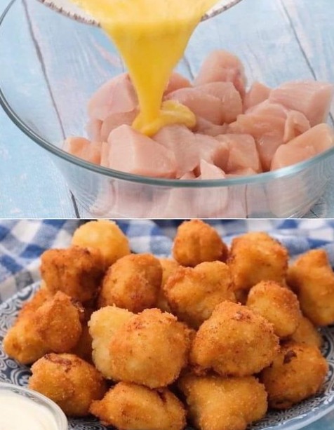 Cogollos de pollo frito