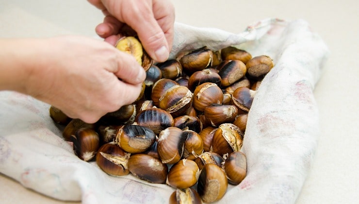 Bolsa de castañas asadas