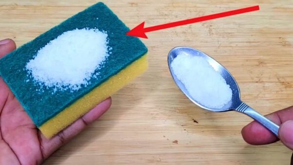 Esponja para lavar platos, añadir sal antes de usar: el secreto de las amas de casa